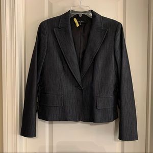 Nine West Black Denim Skirt Suit